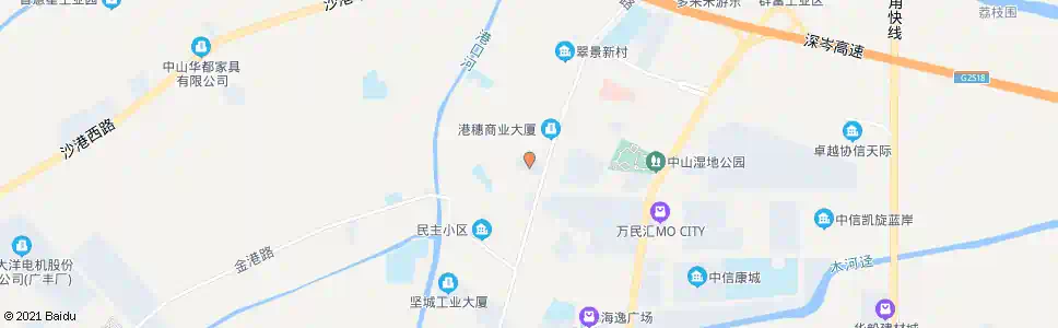 中山港口市场_公交站地图_中山公交_妙搜公交查询2025