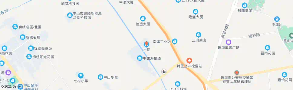 中山海伦堡6期_公交站地图_中山公交_妙搜公交查询2025