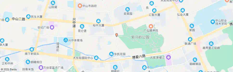 中山紫马岭公园西门_公交站地图_中山公交_妙搜公交查询2025