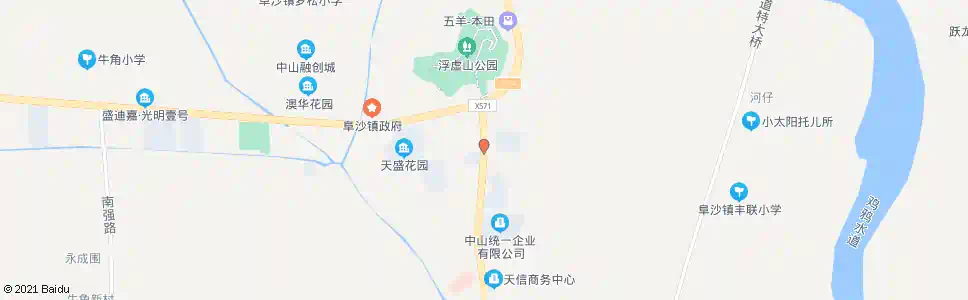 中山阜沙市场_公交站地图_中山公交_妙搜公交查询2025