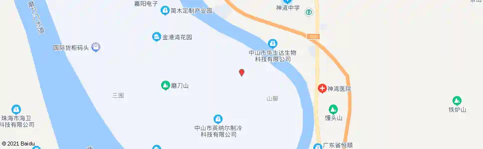 中山磨刀岛路口_公交站地图_中山公交_妙搜公交查询2025