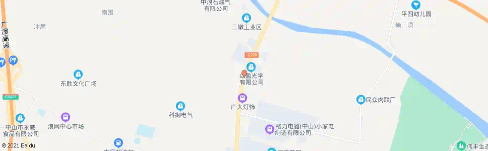 中山民众交警大队_公交站地图_中山公交_妙搜公交查询2025