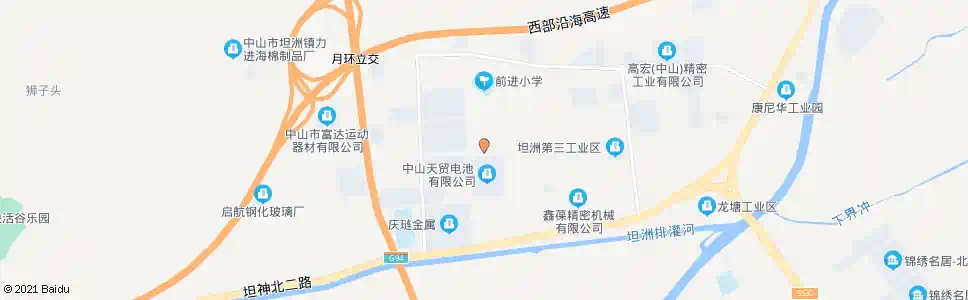 中山前进二路西_公交站地图_中山公交_妙搜公交查询2025