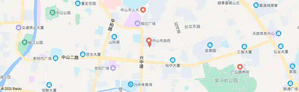 中山北街站_公交站地图_中山公交_妙搜公交查询2025