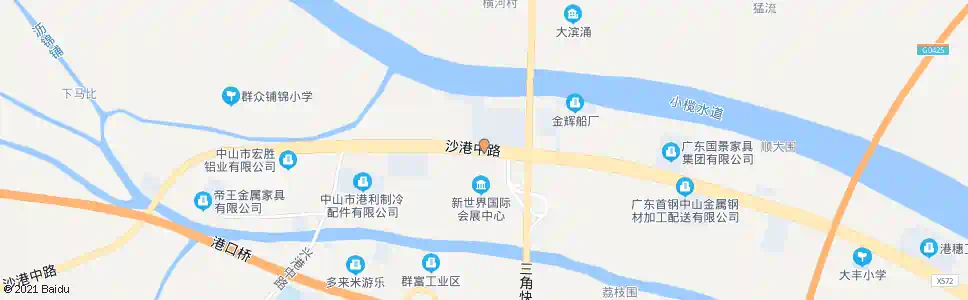 中山大南沙大桥南_公交站地图_中山公交_妙搜公交查询2025