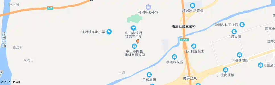 中山南村小学_公交站地图_中山公交_妙搜公交查询2025
