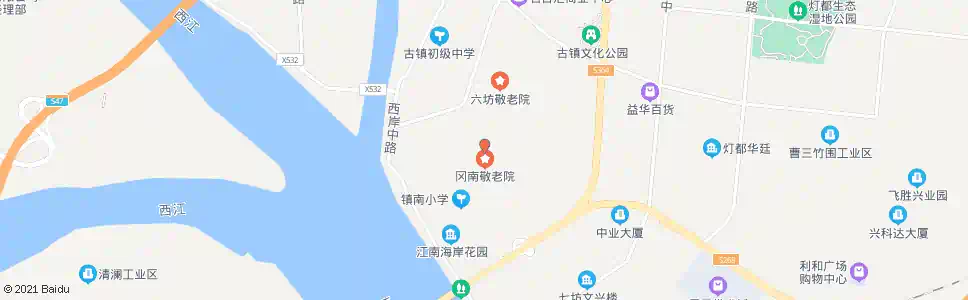 中山冈南学校_公交站地图_中山公交_妙搜公交查询2025