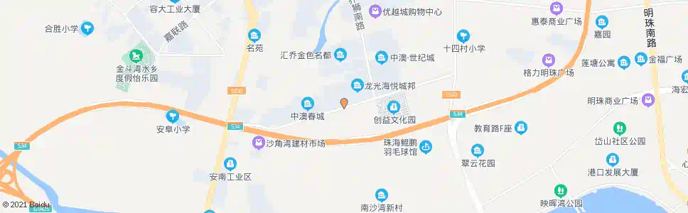 中山环洲南路中_公交站地图_中山公交_妙搜公交查询2025