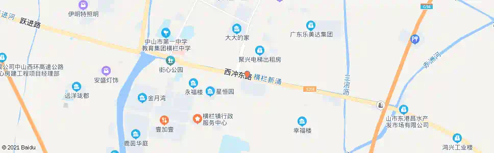 中山横东四村一队_公交站地图_中山公交_妙搜公交查询2025