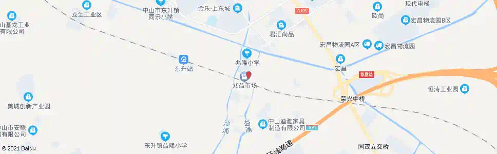 中山兆益市场_公交站地图_中山公交_妙搜公交查询2025