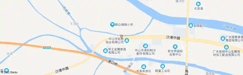 中山铺锦村_公交站地图_中山公交_妙搜公交查询2025