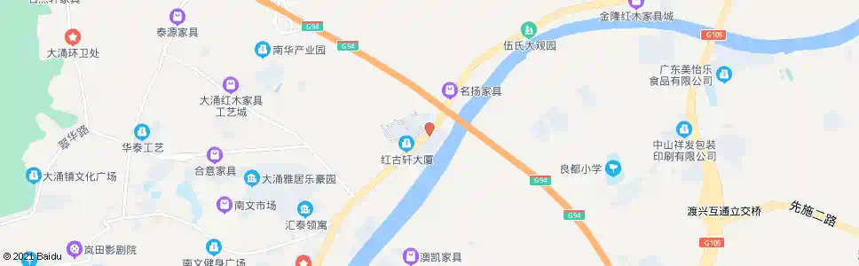中山大涌红博城_公交站地图_中山公交_妙搜公交查询2025