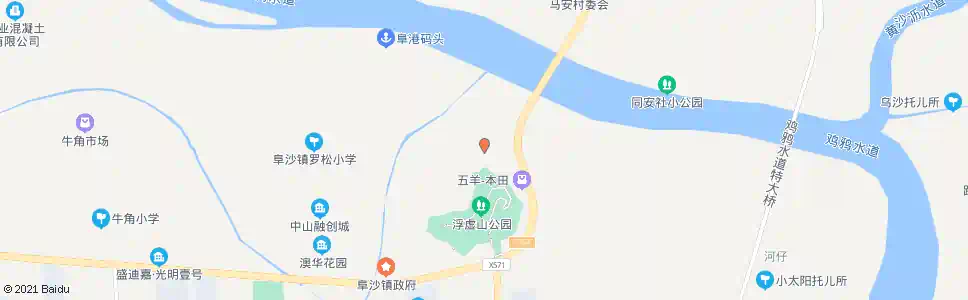 中山阜沙自来水厂_公交站地图_中山公交_妙搜公交查询2025