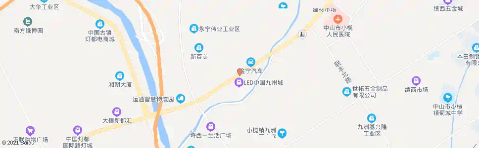 中山九州城_公交站地图_中山公交_妙搜公交查询2025