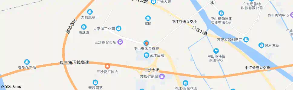 中山乐美达_公交站地图_中山公交_妙搜公交查询2025
