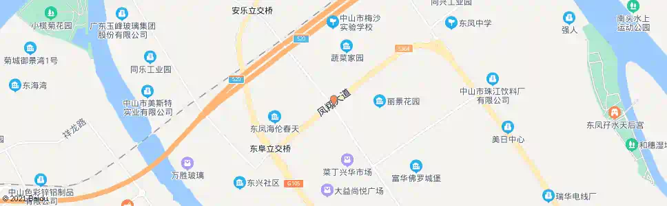中山东海路口_公交站地图_中山公交_妙搜公交查询2025