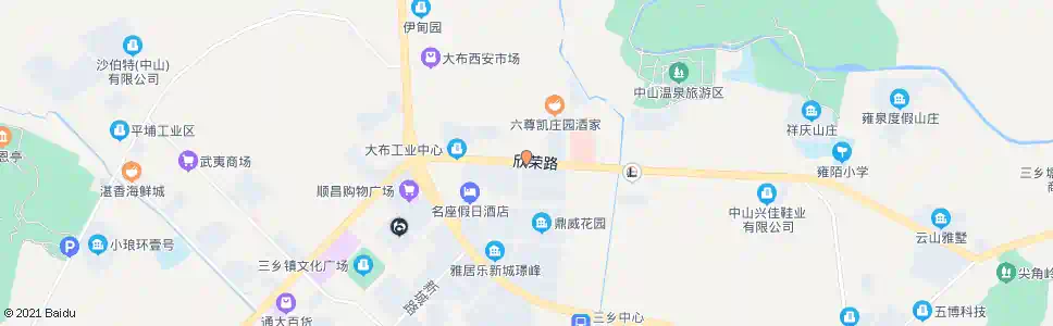 中山大布_公交站地图_中山公交_妙搜公交查询2025