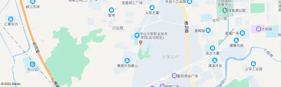 中山火炬职院西门_公交站地图_中山公交_妙搜公交查询2025