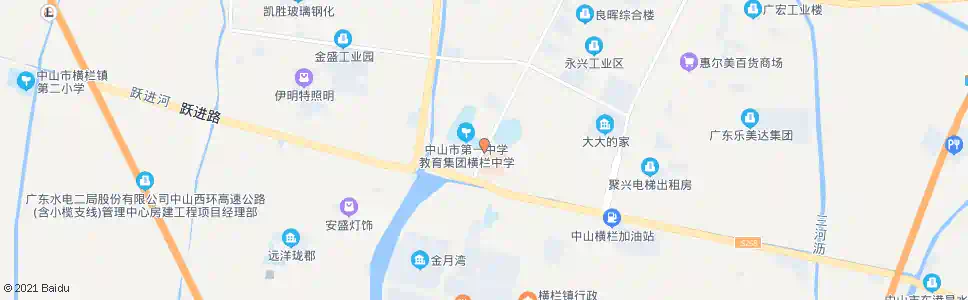 中山横栏中学_公交站地图_中山公交_妙搜公交查询2025