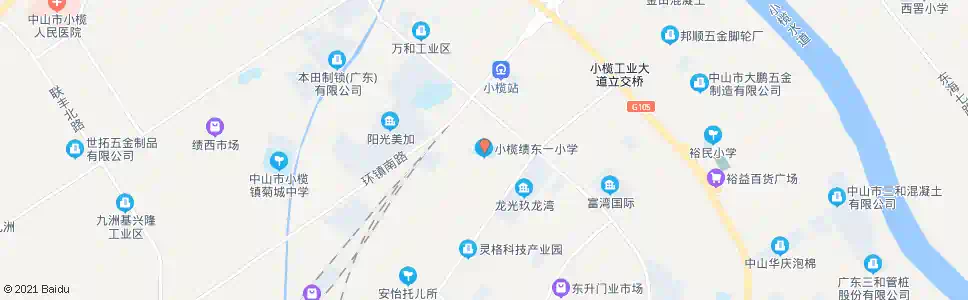中山绩东一小学_公交站地图_中山公交_妙搜公交查询2025