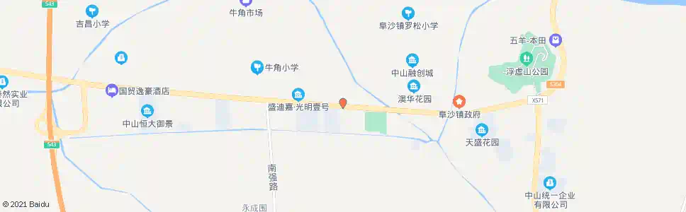 中山阜东村_公交站地图_中山公交_妙搜公交查询2025
