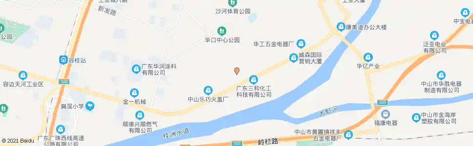 中山大岑富业路口_公交站地图_中山公交_妙搜公交查询2025