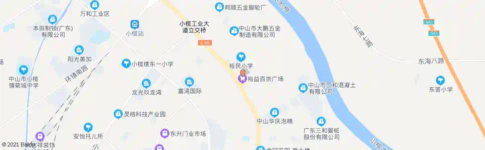 中山裕民市场_公交站地图_中山公交_妙搜公交查询2025