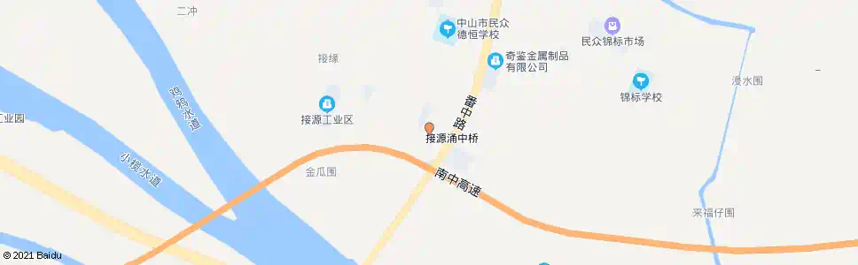 中山接源村_公交站地图_中山公交_妙搜公交查询2025