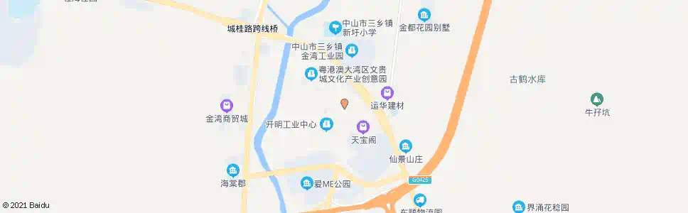 中山新墟工业区_公交站地图_中山公交_妙搜公交查询2025