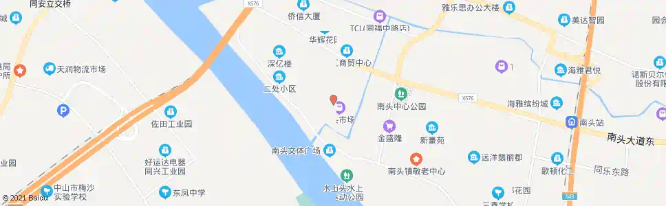 中山人民路(南头市场)_公交站地图_中山公交_妙搜公交查询2025