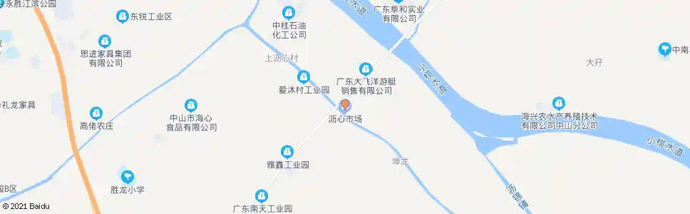 中山沥心市场_公交站地图_中山公交_妙搜公交查询2025