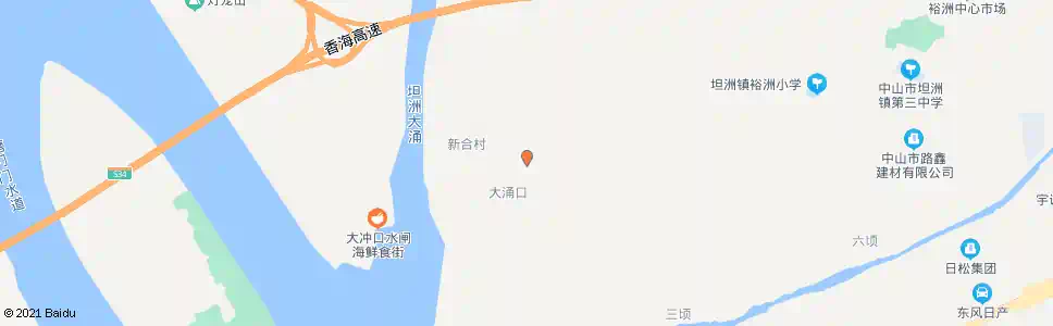 中山新合村委路口_公交站地图_中山公交_妙搜公交查询2025