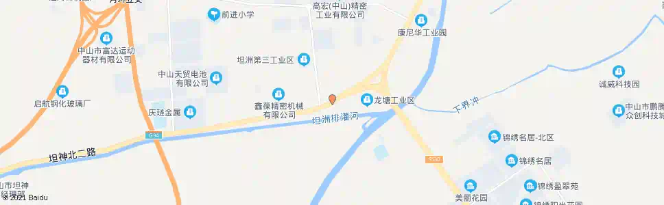 中山坦洲第三工业区_公交站地图_中山公交_妙搜公交查询2025