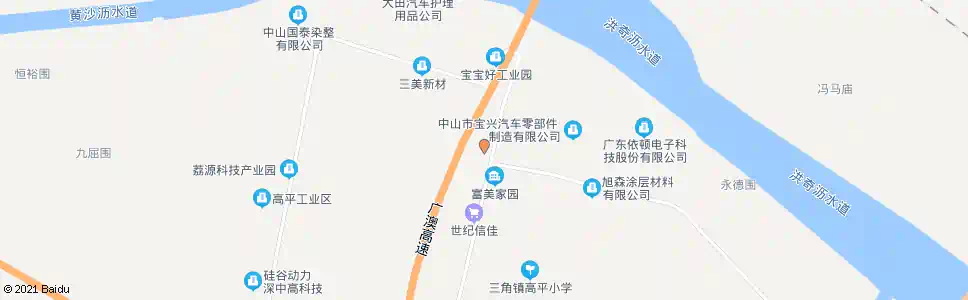 中山三角公安分局_公交站地图_中山公交_妙搜公交查询2025
