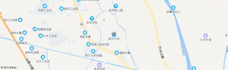 中山四沙学校_公交站地图_中山公交_妙搜公交查询2025