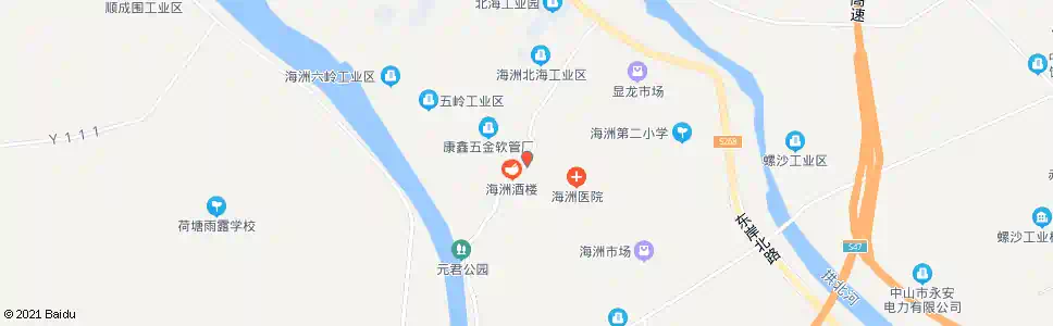 中山海洲旧市场_公交站地图_中山公交_妙搜公交查询2025
