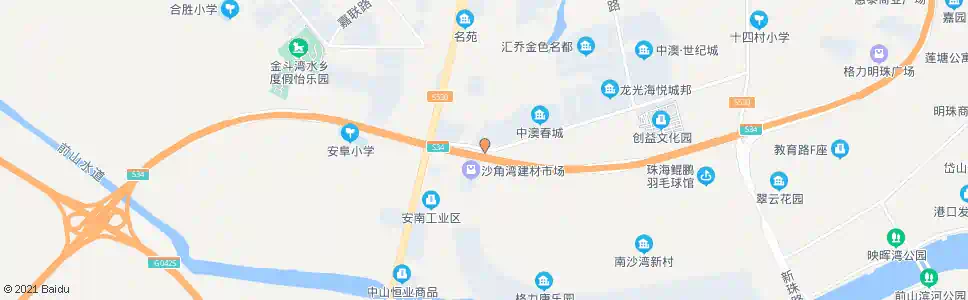 中山环洲南路西_公交站地图_中山公交_妙搜公交查询2025