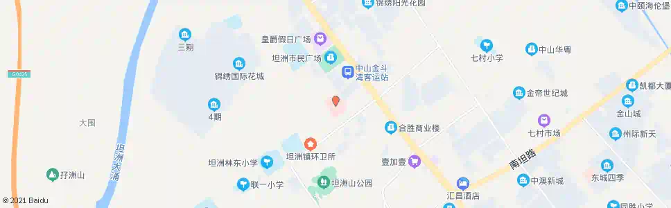 中山坦洲医院_公交站地图_中山公交_妙搜公交查询2025