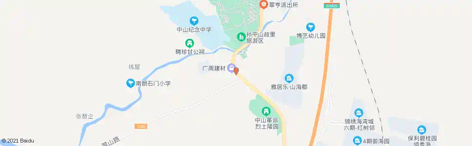 中山翠亨医院_公交站地图_中山公交_妙搜公交查询2025