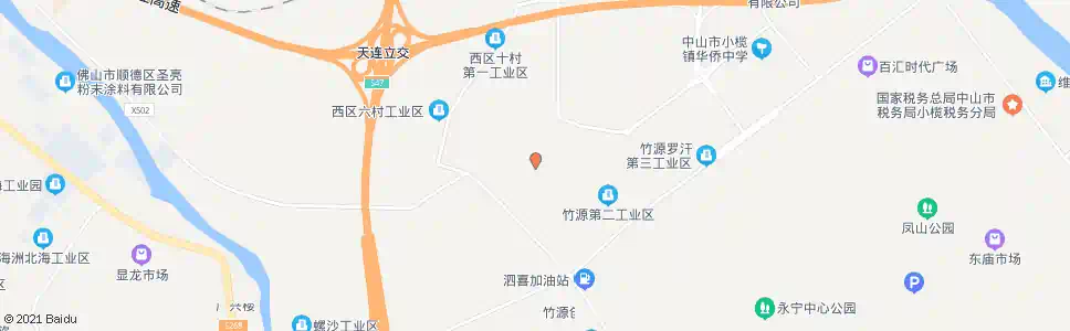 中山西区市场_公交站地图_中山公交_妙搜公交查询2025