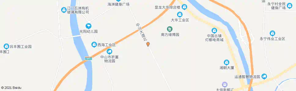 中山绿博园中心路口_公交站地图_中山公交_妙搜公交查询2025