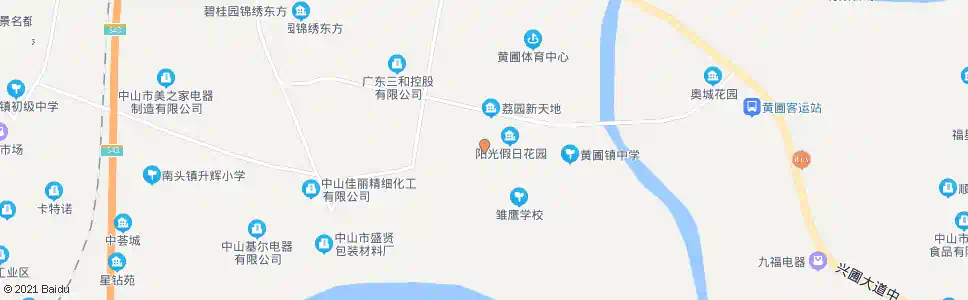 中山阳光假日西门_公交站地图_中山公交_妙搜公交查询2025