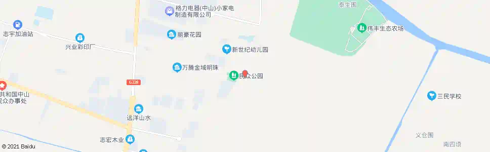 中山民众公园_公交站地图_中山公交_妙搜公交查询2025