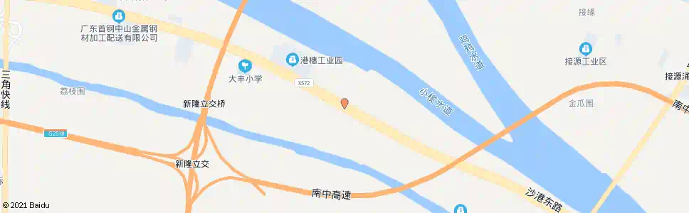 中山马大丰自来水厂_公交站地图_中山公交_妙搜公交查询2025