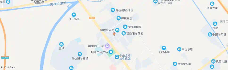 中山锦绣广场_公交站地图_中山公交_妙搜公交查询2025