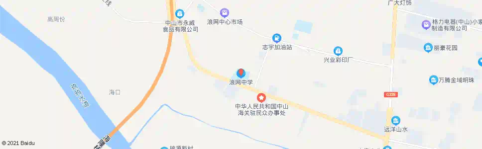 中山浪网中学_公交站地图_中山公交_妙搜公交查询2025