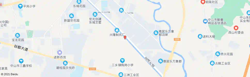 中山鸦岗村东_公交站地图_中山公交_妙搜公交查询2025