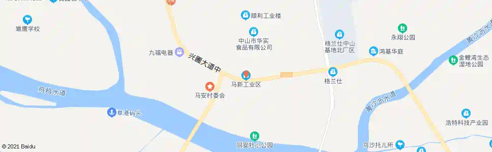 中山马新工业区_公交站地图_中山公交_妙搜公交查询2025