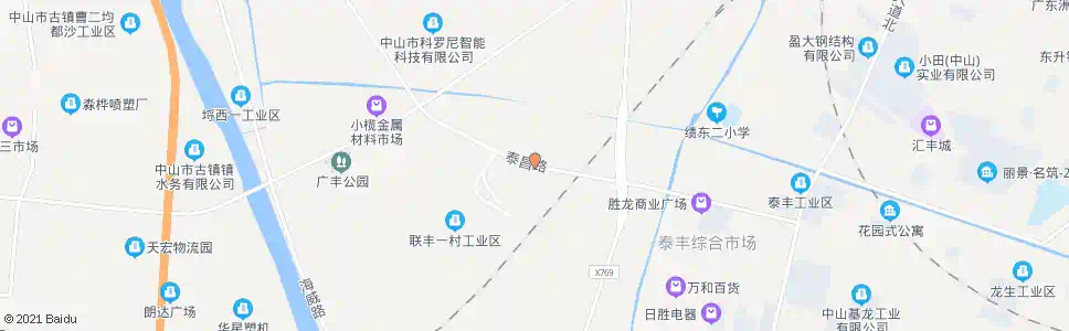 中山泰昌路1_公交站地图_中山公交_妙搜公交查询2025