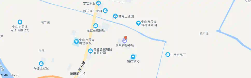 中山锦丰_公交站地图_中山公交_妙搜公交查询2025